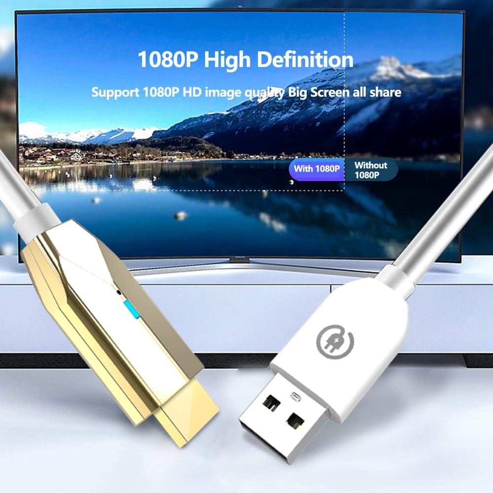 Wireless HDMI Transmitter and Receiver, Portable 1080P HDMI Extender 164FT/50M Range, Plug&Play, for Laptops, TV Box, PS4/5, Cameras to Project to TV/Projector/Monitor/Video Audio Transmission