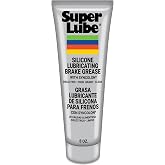 Super Lube 97008 Silicone Lubricating Brake Grease with PTFE, 8 oz Tube, Translucent White
