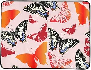 THKDSC Hermoso diseño de Mariposa y libélula portátil y Plegable Manta