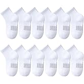 Marchare Kids Athletic Socks Half Cushioned Crew Socks Ankle Socks Kids Cotton Sport Socks