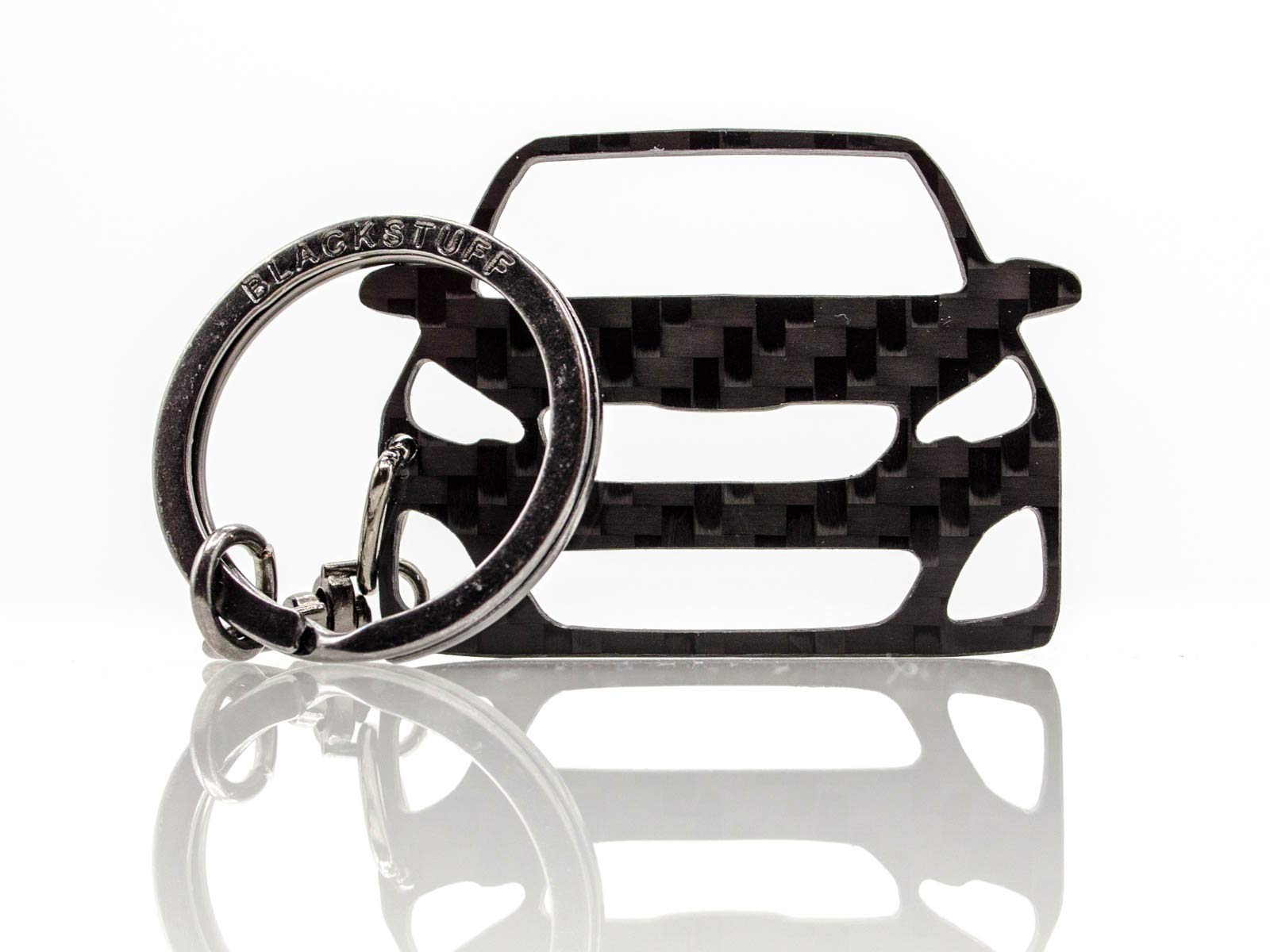 BlackStuff Carbon Fiber Keychain Keyring Ring Holder Compatible with 108 2014-2019 BS-804