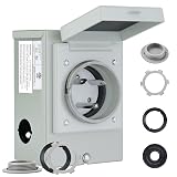 RVMATE Pre-Drilling 30 Amp Generator Power Inlet Box NEMA TT-30P 125V 3750W Power Inlet Box, Waterproof for Outdoor Use