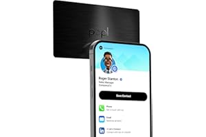 Popl Smart NFC Business Card - Sleek Modern Digital Business Card w/Instant App-Free Sharing - Customizable NFC Cards Compatible w/iPhone & Android (Limited Edition Black Lux)