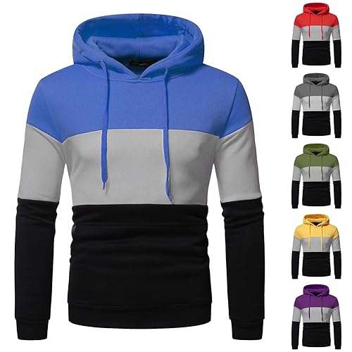 Hoodies for Men UK Long Sleeved Hoody Drawstring Casual Tops with Pockets Mens Sweatshirts and Hoodies Fleece Hoodie Men Suitable for autumn and winter Mens Hoodie Pullover
