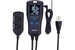 SENSTREE Digital Temperature Controller 2-Stage Thermostat Outlet Heating & Cooling Mode for Chest Freezer Refrigerator Homebrew Fermenter Greenhouse 110V 10A 1100W