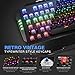 LED Backlit Mechanical Gaming Keyboard Wired Computer Keyboard for PC Mac Laptop Waterproof Ergonimic Keyboard for Gamers Typists, Blue Switch,104 Keys Anti-ghosting,9 RGB Rainbow Backlit Modes PICTEKthumb 2
