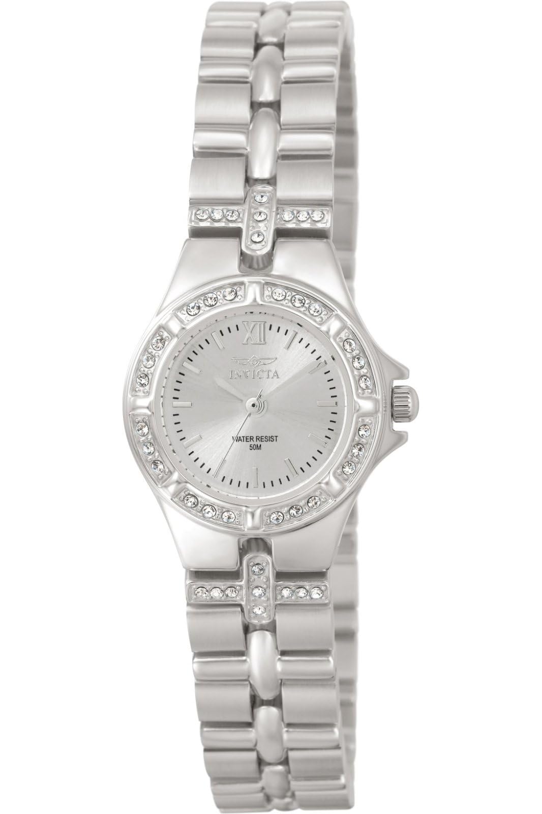 Invicta Women’s 0132 Wildflower Collection Crystal Accented Stainless Steel Watch