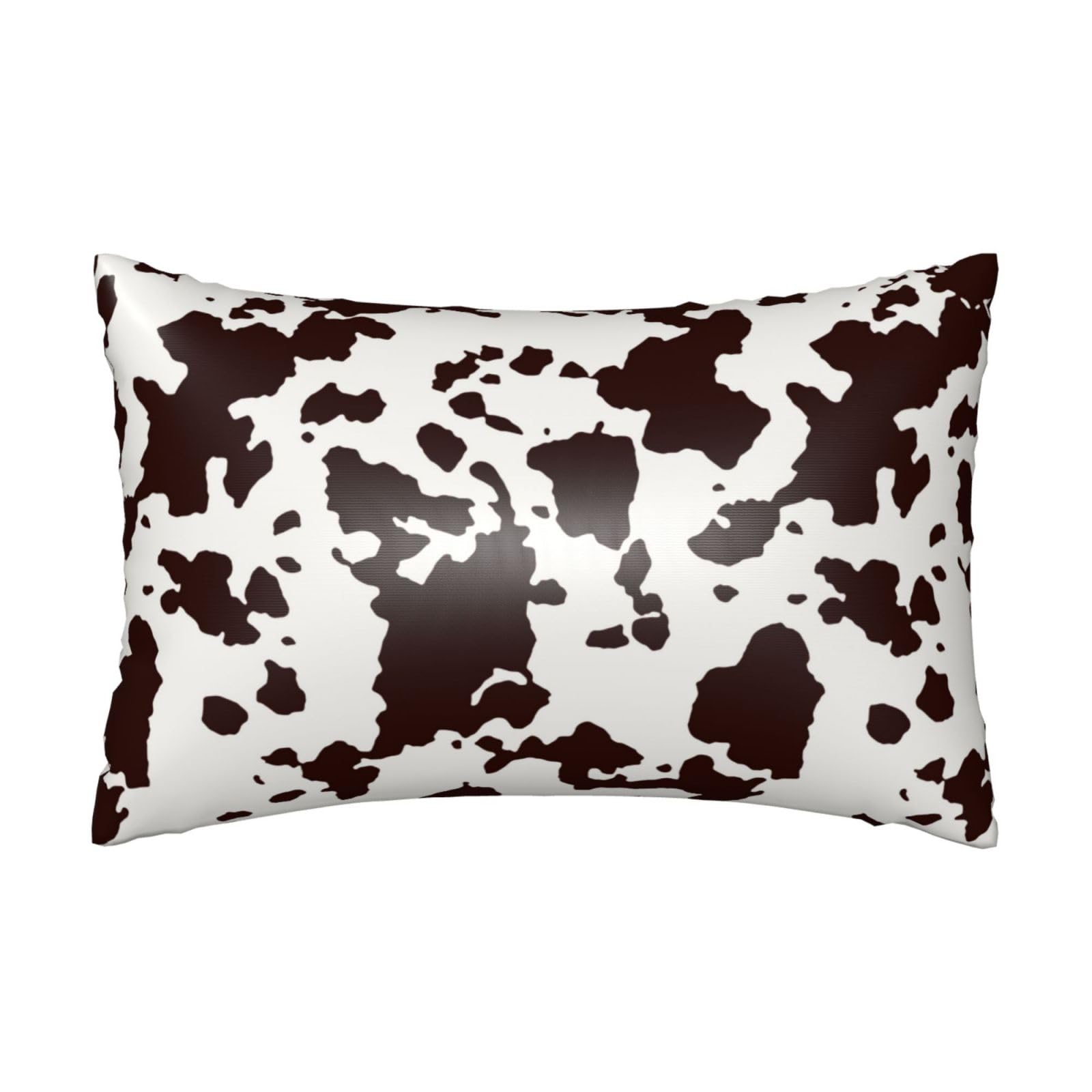 Photo 1 of 1 Pack Satin Pillowcase for Hair and Skin Cow Print Brown Imitation Silk Pillowcase with Hidden Zipper Soft Breathable Smooth Cooling Pillow Cover Standard Size for Bedroom Sofa 20”x26”