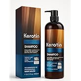900ML X-large Keratin Enriched Shampoo Sulfate & Paraben Free - Anti Frizz Treatment for Women & Men Repair Formula with Silk Protein for Dry, Frizzy Damaged and Color Treated Hair Nourishing Shampoo