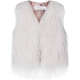 MisShow Little Girls' Faux Fur Wool Vest Coat Jacket Outerwear for 1-10 Years Old