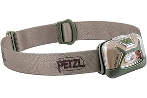 Petzl TACTIKKA Headlamp - Compact 300 Lumen Headlamp, Ideal for Hunting and Fishing with White or Red Lighting - Desert