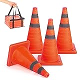 BATTIFE [4 Pack] 18 Inch Collapsible Traffic Safety