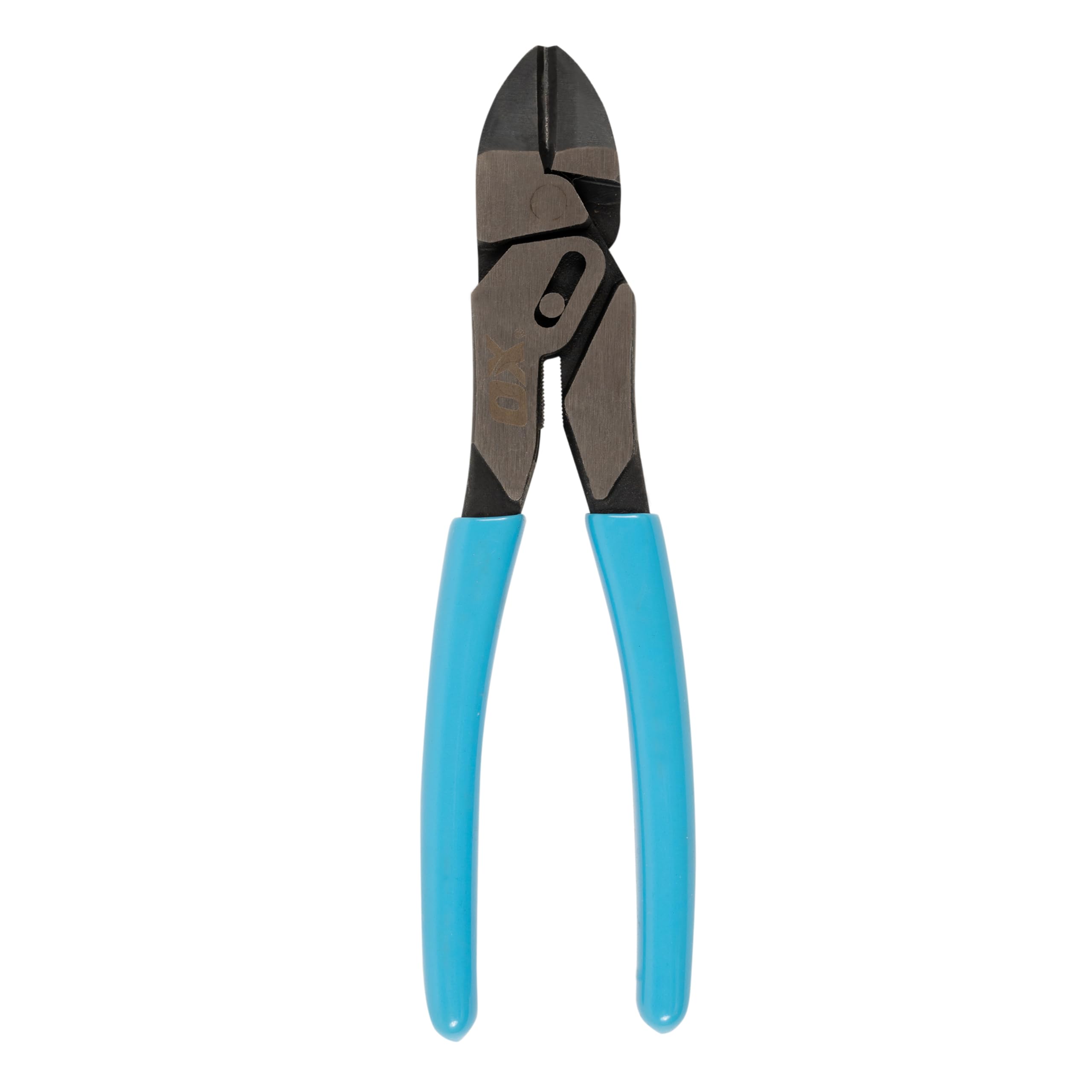OX Pro MaxForce 8" Side Cutter Pliers – Compound Action | Forged Steel | Induction-Hardened Cutting Edge | Ergonomic Grip | OX-P327601