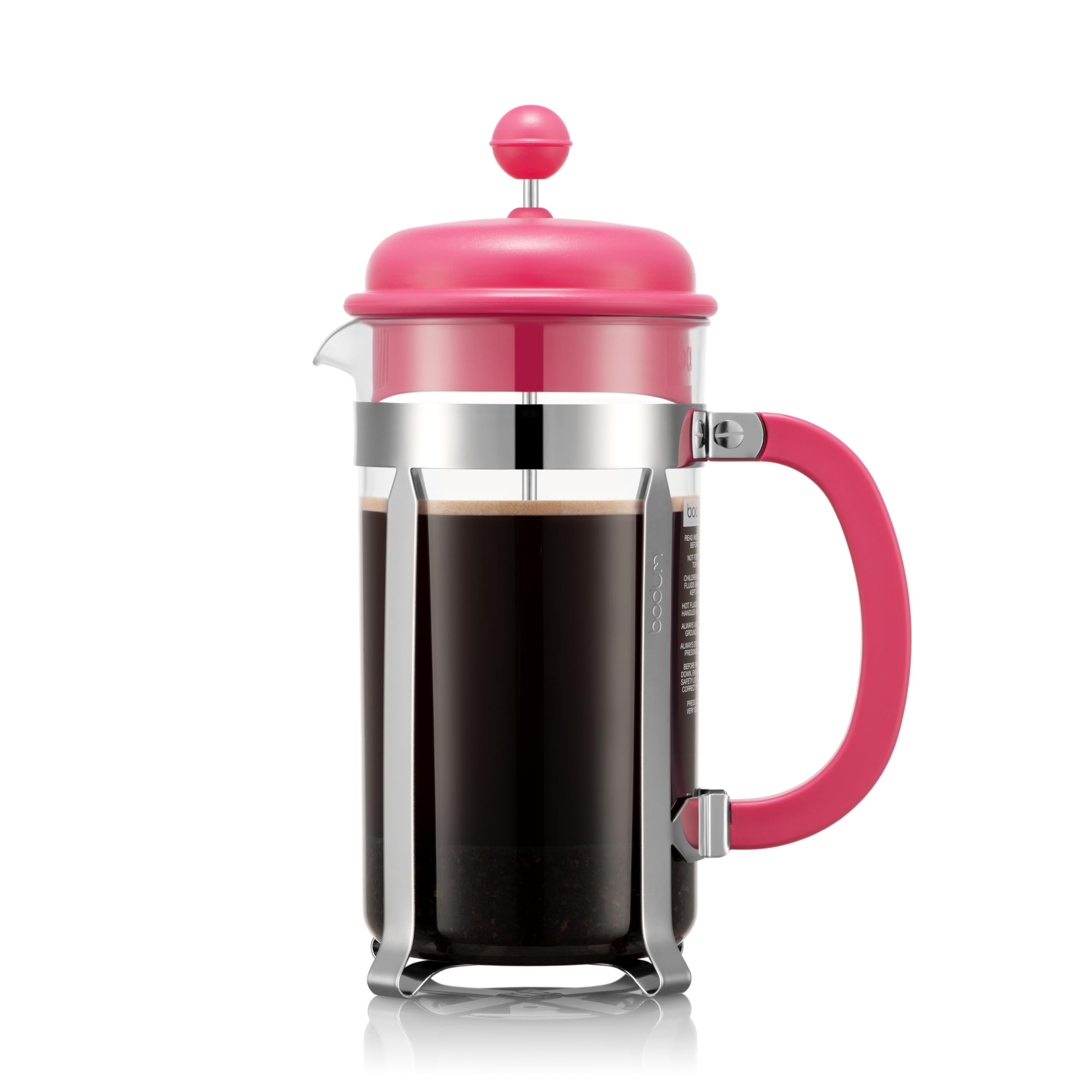 View 1 of ***MISSING PARTS***
Bodum 34oz Caffettiera French Press Coffee Maker with Reusable Stainless Steel Filter, BPA-Free Plastic Carafe, Bubblegum Pink