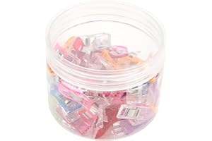 AKLOSIPY 50pcs Colorful Plastic Sewing Clips with Large Capacity for Quilting, Craft Projects & Safe Fabric Binding