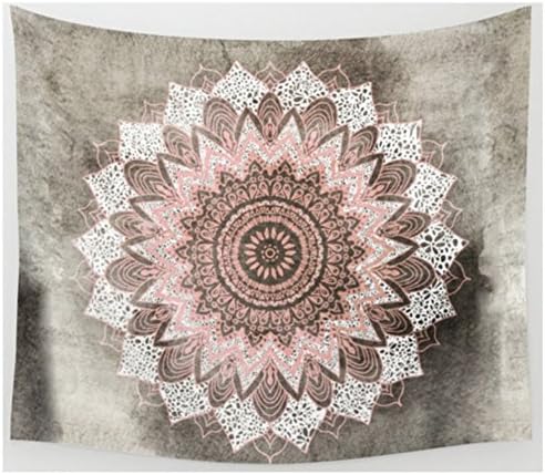 KRWHTS Pink Ombre Twin Tapestry Wall Tapestry Hippie Tapestry Wall Hanging Indian Psychedelic Tapestry Mandala Beach Throw Boho Tapestries