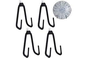 LEVOSHUA Wall Plate Hangers for 6-12 inches Plate, Adjustable Plate Stand Holder, Silicone Coating Vertical Plate Display, Bl