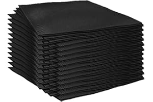 Hildbrandt 50 Premium Black Dental Bibs, 13x18" Disposable 3 Ply Waterproof Tattoo Piercing Adult Bibs, Tray Cover, Waterproo