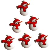 The Holiday Collection by Dress it Up Buttons and Embellishments - 6 Pieces - Snowman with Red Scarf, 12372
