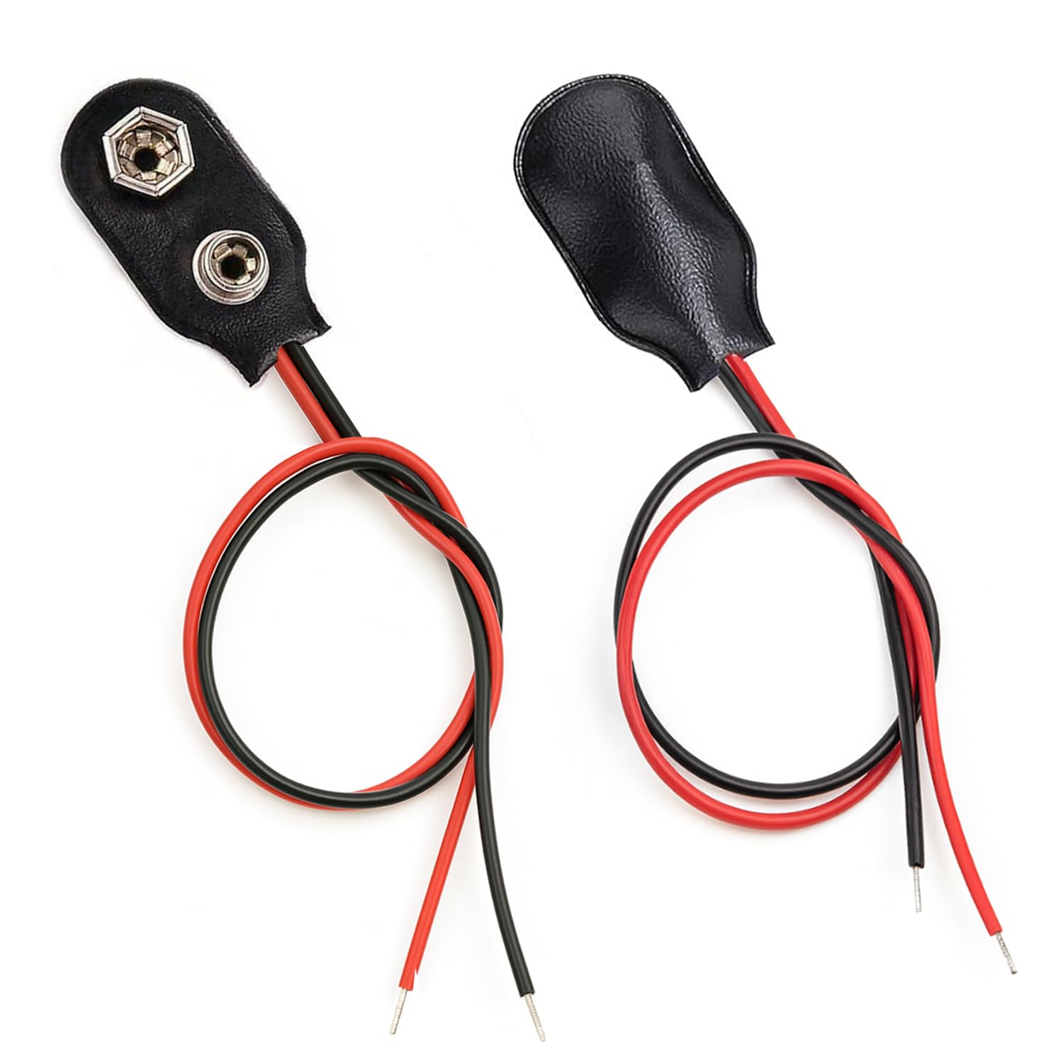 Photo 1 of 9V Battery Clip Connector Used in Student Experiment or Other Equipment with 9V Battery (I-Type, Soft Shell) - 2 PCS