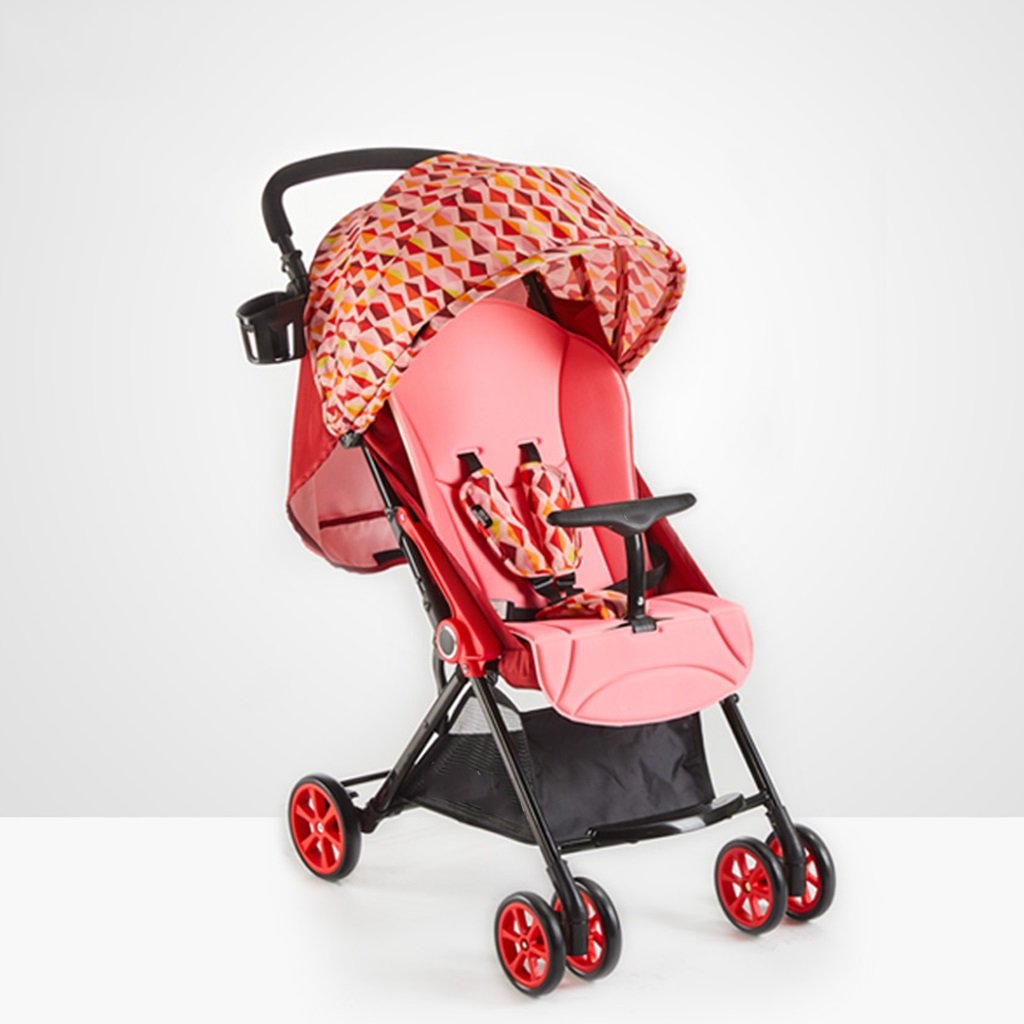 B07f7tnk76 色 四輪のカートは軽い折り畳み式で 高視野の携帯用ベビーカーに座ることができます Jianxin Pink 両対面ベビーカー 値下げ