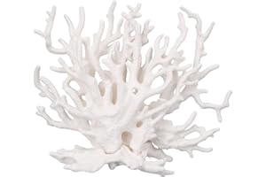 Fish Tank Decorations, White Resin Coral Reef Decor Creative Realistic Aquarium Coral Ornaments for Fish Tank Aquarium Landsc