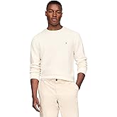 Tommy Hilfiger Mens Textured Waffle Knit Crewneck Sweater Lightweight Pullover, Available in Big & Tall