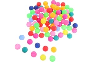 GARVALON 40mm Table Tennis Balls 150PCS Reusable Plastic Colored Balls for Learning Activities and Annual