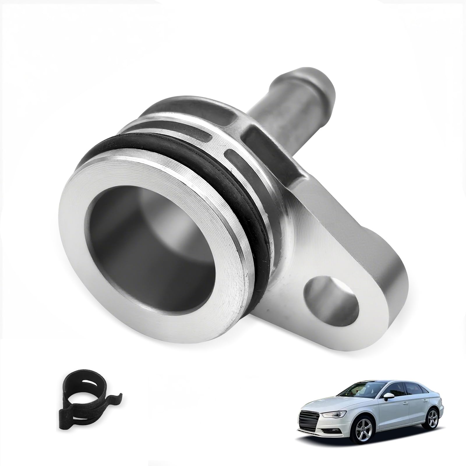 Photo 1 of 06K121143 Engine Coolant Hose Tube Pipe Vent Valve Compatible for A1 A3 S3 A4 A5 A6 A7 A6 Q2 Q3 Q5 Q7 Q8 TT for Arteon Golf Atlas Jetta Passat Seat 06K121147 (Aluminum)