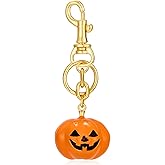 Halloween Pumpkin Charm Keychain for Keys Purse Decor Festive Gift