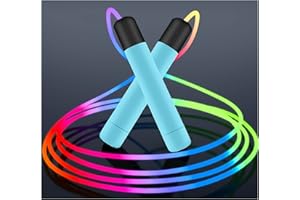 HXXYILOK Glowing Jump Ropes Skipping Rope for Kids Develop Children's Sports Interest Men Women Fitness Exercise Indoors Outdoors Cool LED Light Rope Adjustable Jumping Rope
