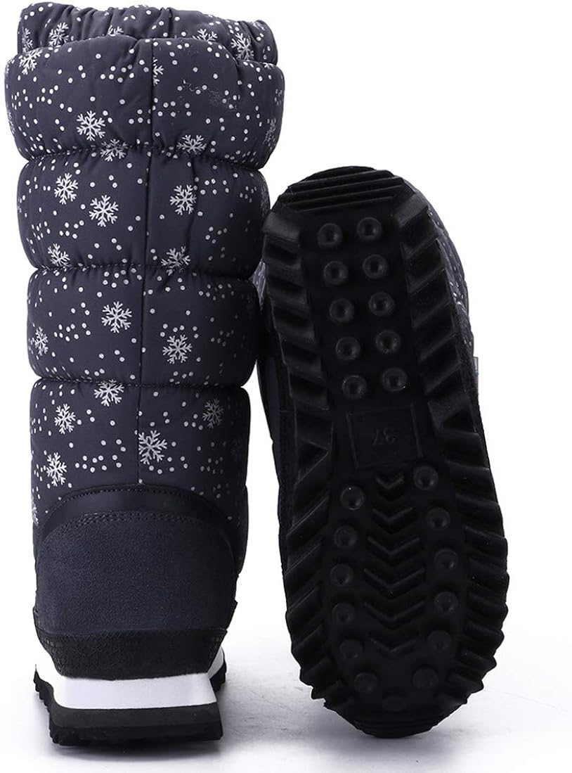  | DADAWEN Women's Winter Waterproof Fur Lined Frosty Snow Boots | Snow Boots