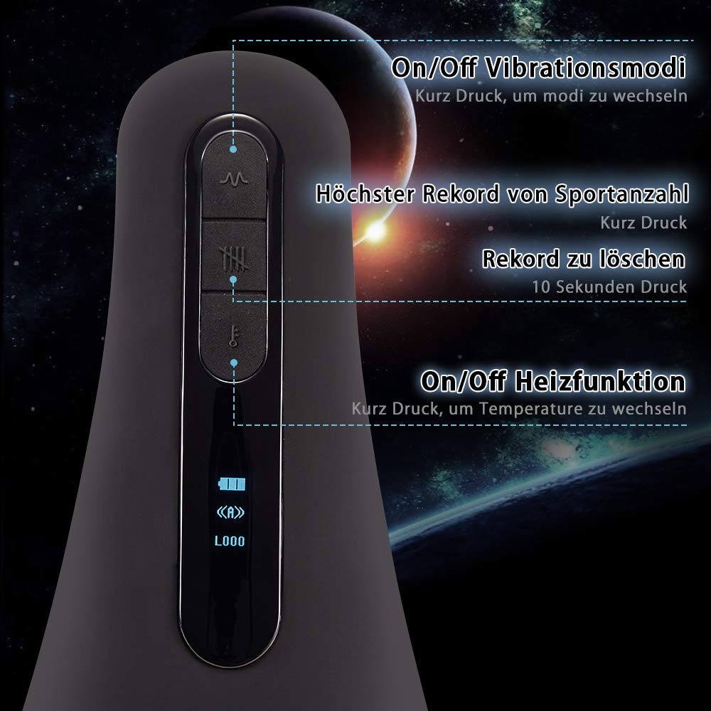 Fondlove Automatischer Masturbator Oral Masturbieren Elektrische Masturbatoren Männer sex Sexspielzeug Men Cup wie Mund mit 2 Heizstufen 7 Vibrationsmodi Intelligente Induktion