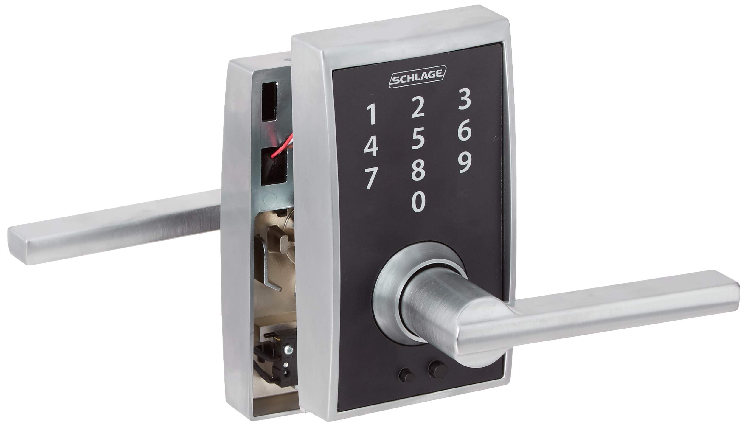 SCHLAGE FE695CEN626LAT Century Keyless Entry Deadbolt | Touchscreen Keypad, Satin Chrome Finish