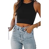 EFAN Womens Sexy Sleeveless Double Lined Crop Tops Workout Cute Tight Racerback Tank Tops Summer Clothes Teen Girls 2025