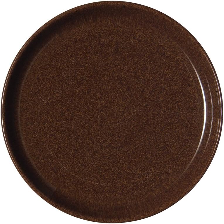 Denby Studio Craft Walnut Medium Coupe Plate, Ceramic, Brown, 21 x 21 x 2.5 cm