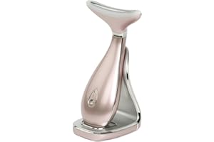 VRAIKO Lily Neck Face Massager, Skin Rejuvenation Beauty Massager, 3-in-1 at-Home Facial Spa Tool, Lifting, Toning and Tightening for a Radiant Appearance (Rose Gold)