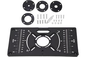 FAFEICY Universal Router Table Insert Plate, Router Plate, Trimming Machine Flip Board Black