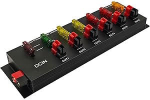 GUIRUIMOON 1 in 6 Connector Power Divider Power Board,40Amp Power Pole Distribution Block Module,Powerpole Distribution Block.