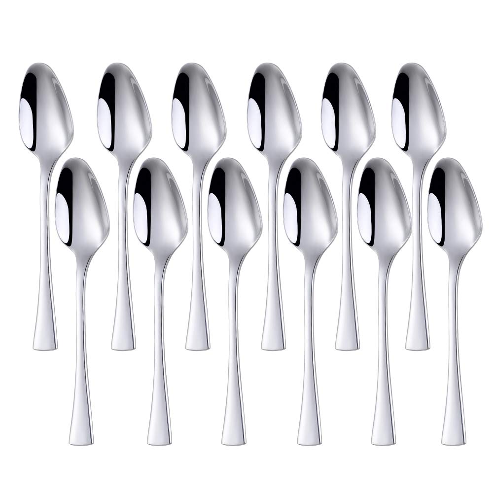 Meisha Stainless Steel Teaspoons, Set of 12, Tea Spoons Use for Home, Kitchen or Restaurant - Silver