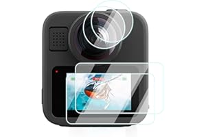 UYRUREL Screen Protector for GoPro Max 2 2025 Camera, Anti-Scratch 9H Hardness Tempered Glass Film for GoPro Max2,HD Bubble F