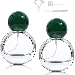 Zoyraya 2 Pack 25ml Glass Spray Bottle Perfume Atomizer,Refillable Perfume Spray Bottles, Empty Portable Perfume Mist Spray B