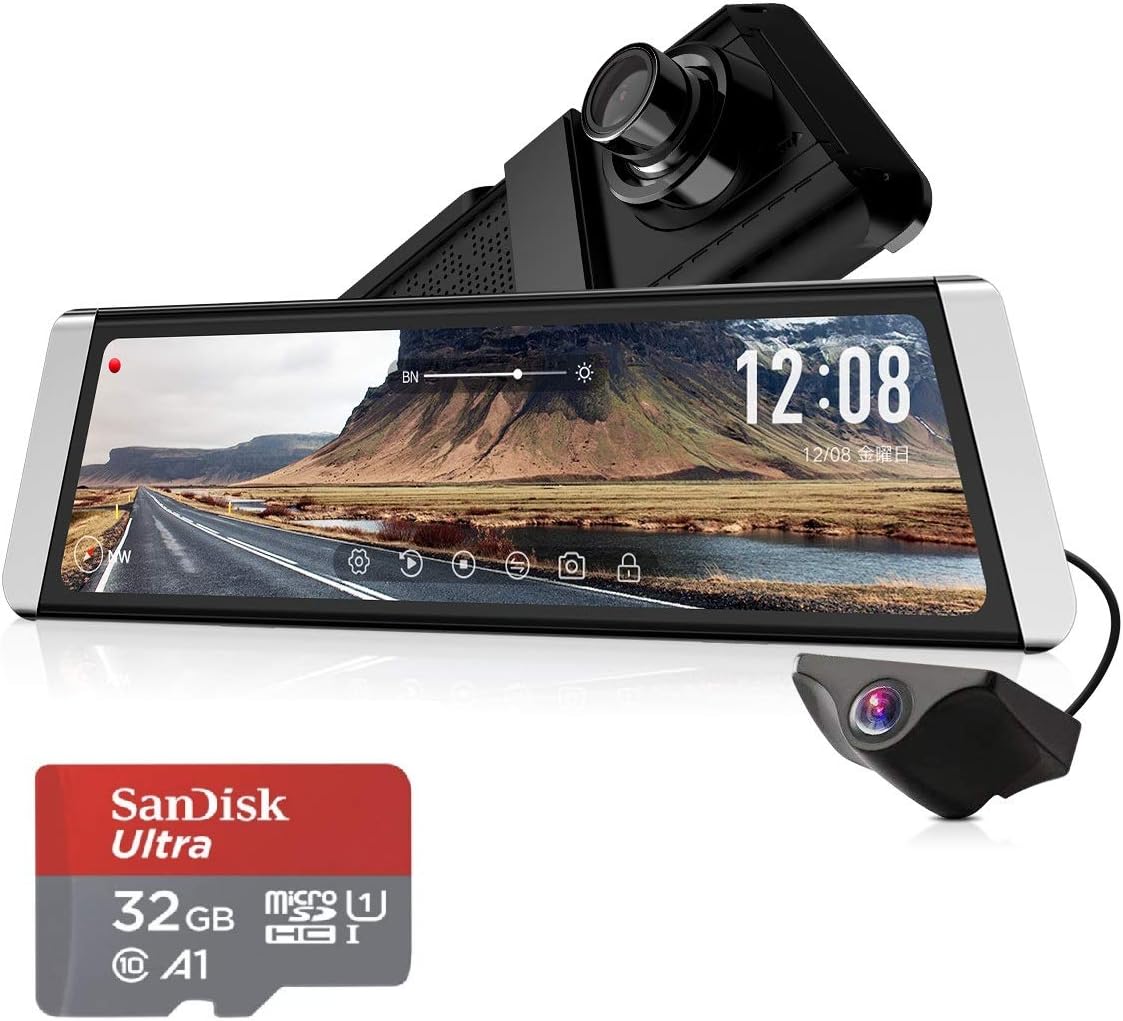 即日発送 Gps搭載 常時録画 大広角レンズ前後カメラドライブレコーダー ミラー型 12インチ 右ハンドル仕様 2 5k解像度 Gps搭載 常時録画 32gb Sd 保障できる Ultragreencoffee1 Com