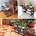 SONGMICS Bamboo Shoe Bench, Shoe Rack for Boots, Entryway Storage Organizer, 3-Tier Shoe Shelf, for Hallway, Bathroom, Living Room, Corridor, Brown ULBS06Z
