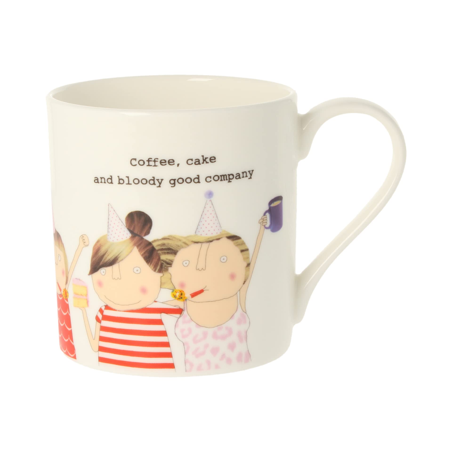 Rosie Made A Thing Coffee, Cake & Good Company Bone China Mug Gift for Friends QRH76