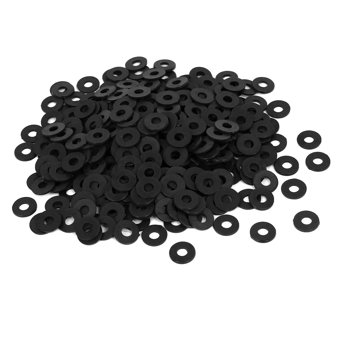 sourcingmap Nylon Flat Washers M4 10mm OD 4mm ID 1mm Thickness for Faucet Pipe Water Hose, Pack of 400