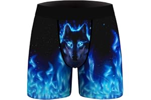abandi Mens Underwear Boxer Briefs 3D Novelty Animal Graphic Print Boxers for Men Elephant Pants Briefs Bottom