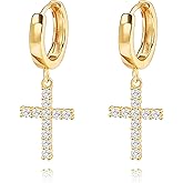 JWEIWENCAY18K Gold Plated Drop Dangle Earrings for Women Minimalist Hoop Earrings