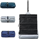 Cendray Travel Foldable Toiletry Bags for Women & Men Water-resistant Shaving Bag for Toiletries Accessories Makeup & Travel Essentials Lightweight Durable & Portable Organizer (Silvery)