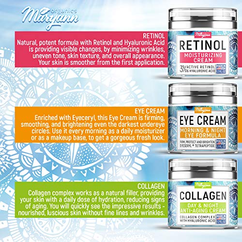 MARYANN Organics Collagen Cream Anti Aging Face Moisturizer Day